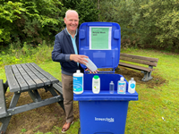 Councillor Michael McCormick promoting Recycle Week 2021